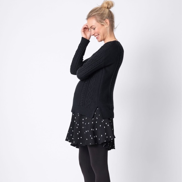 Seraphine Black Long Sleeve Dress - Picture 3 of 7